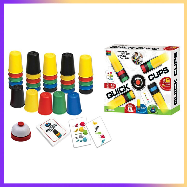 Quick Cups, Classic Stacking Cup Board Game | Flying Stack Cups Parent-Child Interactive Toys for Kids | Fun Family Party Games | Gift for Boys and Girls
